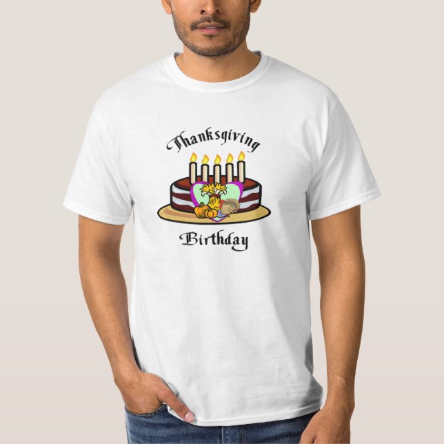 Camiseta Um aniversário da acção de graças (Frente)