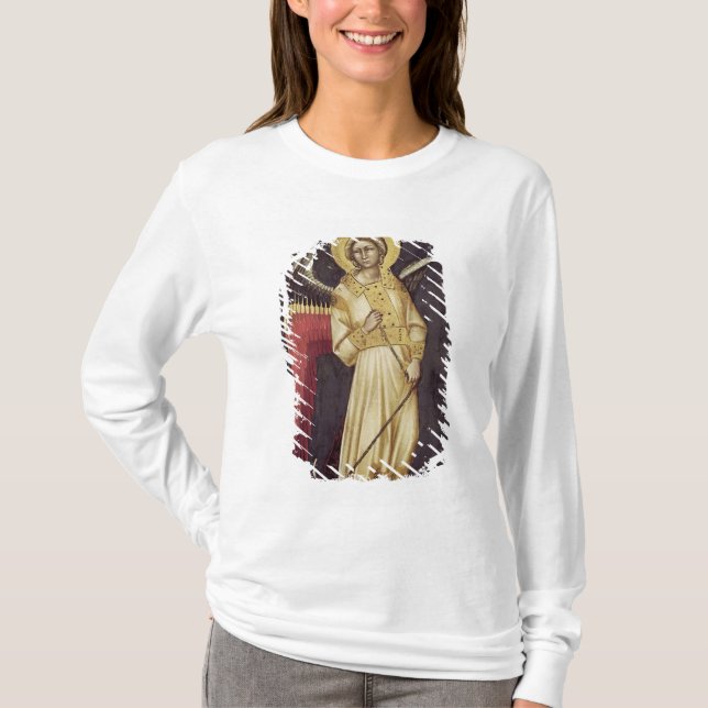 Camiseta Um anjo com um demónio em uma corrente (Frente)