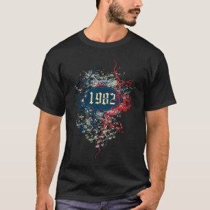 Camiseta Um ano de 1982 aniversários ou desde 1982 ou feit