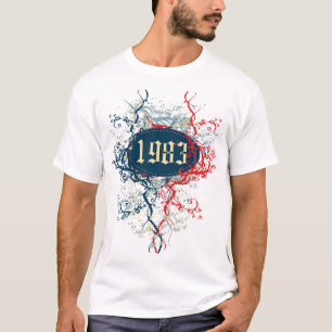 Camiseta Um ano de 1983 aniversários ou desde 1983 ou feit