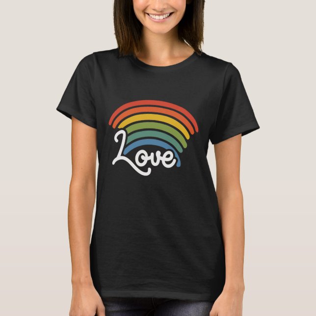 Camiseta Um arco-íris do amor (Frente)