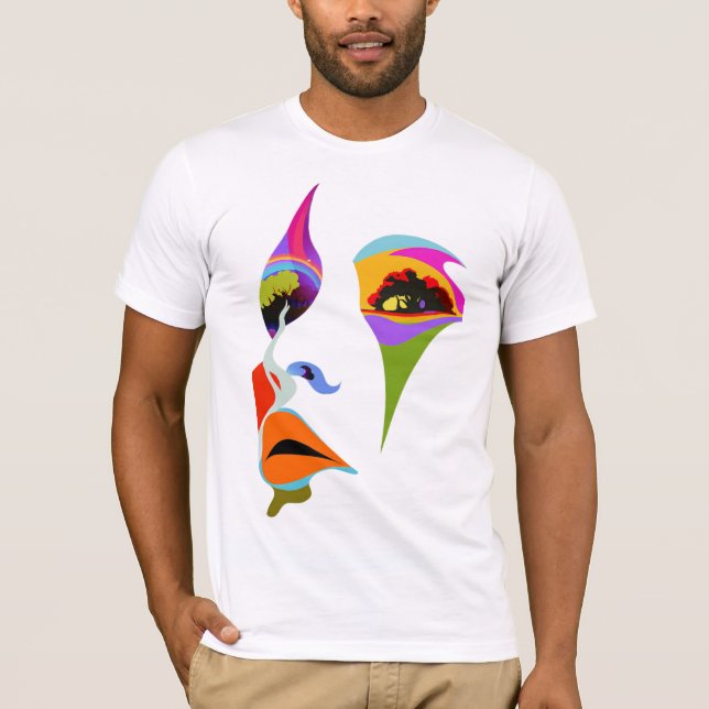 Camiseta Um arco-íris majestoso se estende através do céu. (Frente)