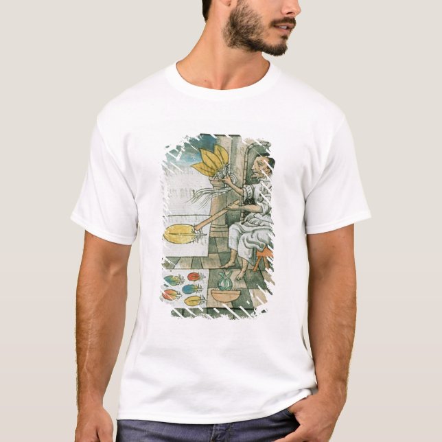 Camiseta Um artesão asteca da pena (Frente)