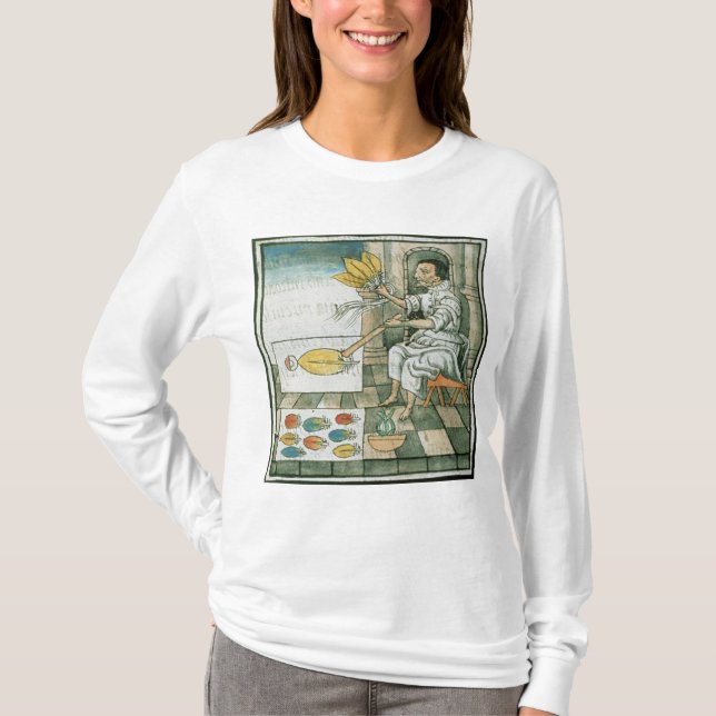 Camiseta Um artesão asteca da pena (Frente)