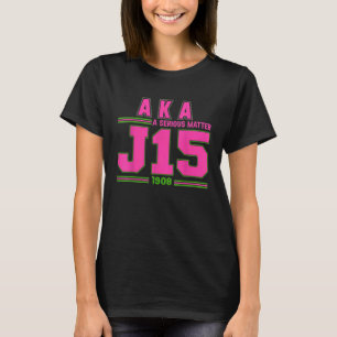 Camiseta Um assunto sério, o dia do fundador J15, rosa e ve
