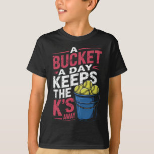 Camiseta Um Balde Macio Por Dia Mantém O K's Afastado Jarro