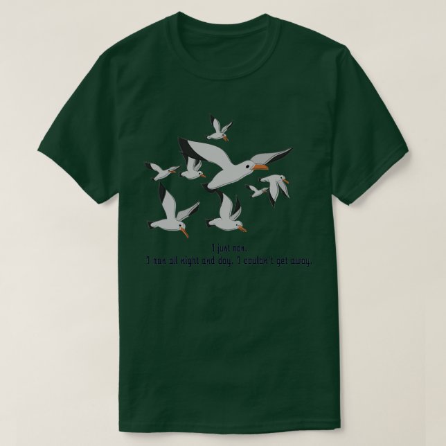 Camiseta Um bando de gaivotas (Frente do Design)