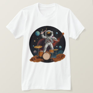 Camiseta Um baterista tocando sua bateria no Planet Drums