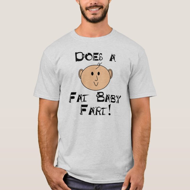 Camiseta Um bebê gordo Fart? (Frente)