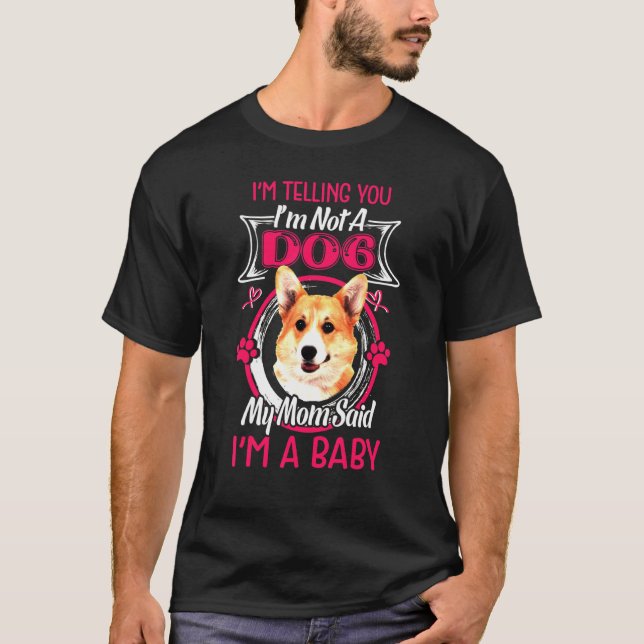 Camiseta Um Bebê Pembroke Welsh Corgi (Frente)