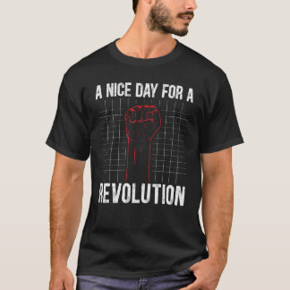 Camiseta Um belo dia para uma Cara de revolução que voa o d