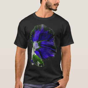 Camiseta Um belo peixe Guppy verde roxo Guppies fancy