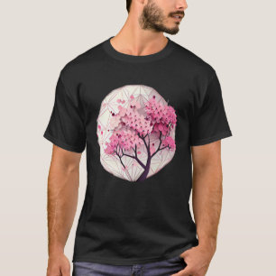 Camiseta Um Belo Símbolo de Renovação Flor de Cerejeira Geo