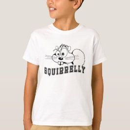 Camiseta Um Bit Squirrelly Black Line Art Kids T-Sh