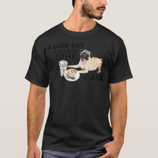 Camiseta Um bom dia começa com café e um cachorro