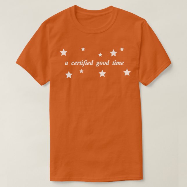 Camiseta um bom tempo certificado (Frente do Design)