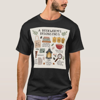 Camiseta Um Bookworm Pertencente a Poster