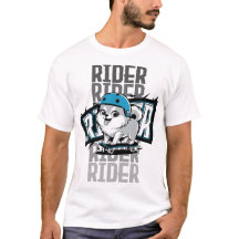 Um cachorrinho da Pomerânia andando de skate