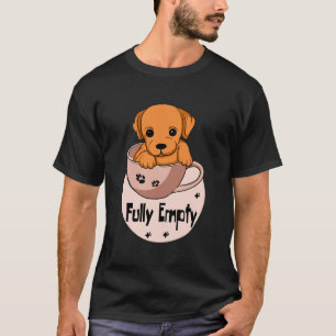 Camiseta Um cachorrinho Kawaii completamente vazio numa can