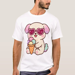 Camiseta Um cachorro com sorvete