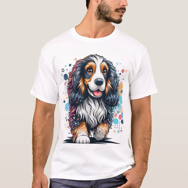 Camiseta um cachorro do Jordan Setter (Frente)