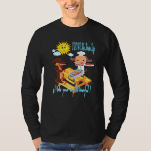 Camiseta Um Cachorro Engraçado Que Torna O Seu Dia Escondid
