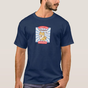 Camiseta Um cachorro feliz Shiba cachorro fofo