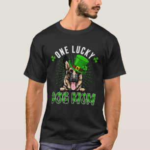 Camiseta Um Cachorro Sortudo German shepherd Mãe Santa Pat