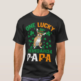 Camiseta Um Cachorro Sortudo Papai Chihuahua Vermelho Dia d
