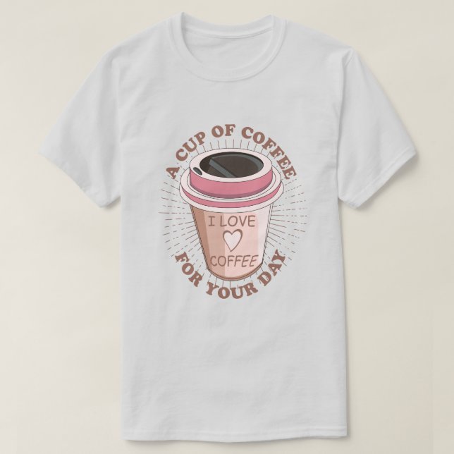 Camiseta Um café (Frente do Design)