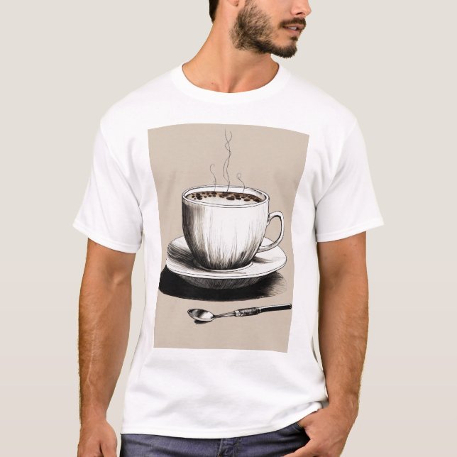 Camiseta Um café (Frente)