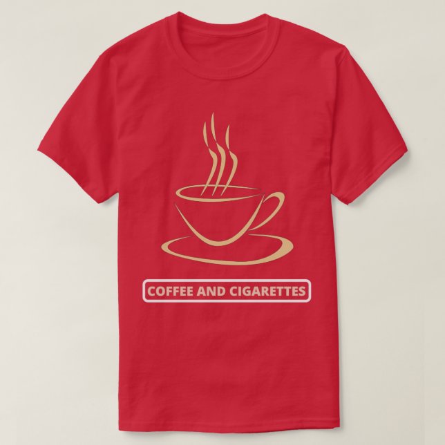 Camiseta Um café e cigarros 2 (Frente do Design)
