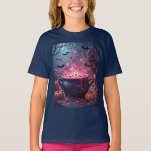 Camiseta Um Caldeirão de Bruxas de Travessuras e Magia