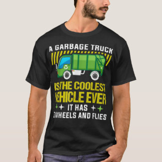 Camiseta Um caminhão de lixo é o veículo mais legal.