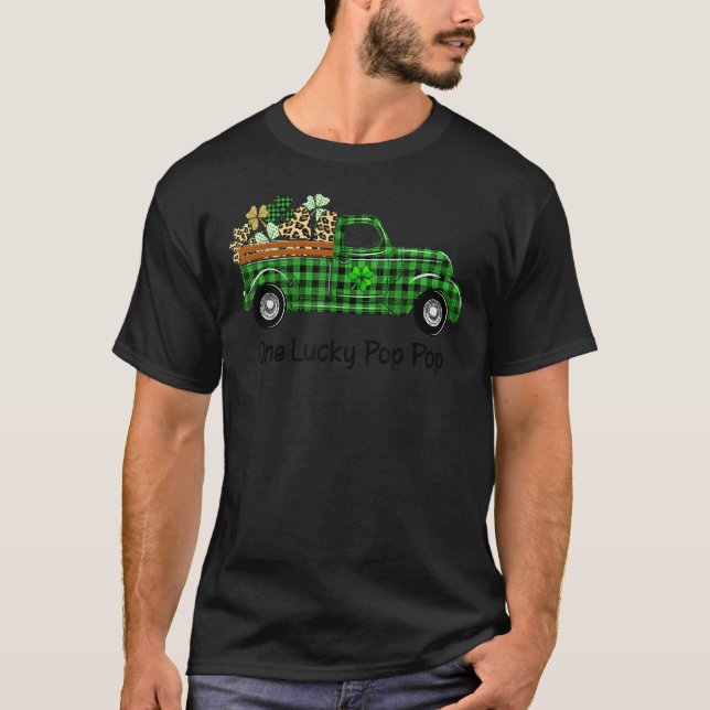 Camiseta Um Caminhão Pop, Pop verde, de Xadrez sortudo (Frente)