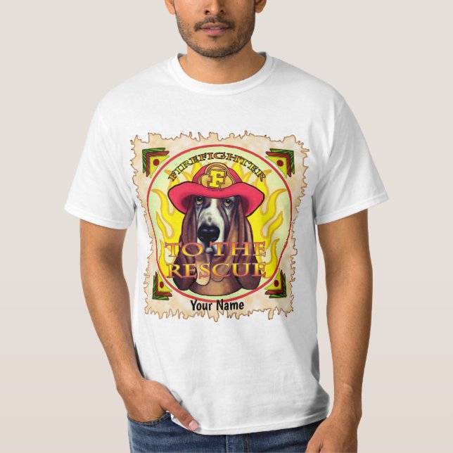 Camiseta Um Camisa-Fogo Cachorro-Cachorro (Frente)