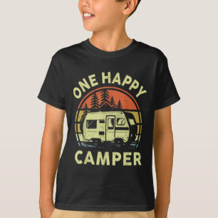 Camiseta Um Campista Feliz Mãe Pai Engraçado Acampando Todd