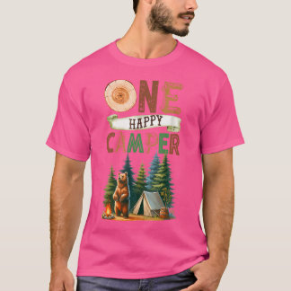 Camiseta Um Campista Feliz Primeira Família Aniversário Cam