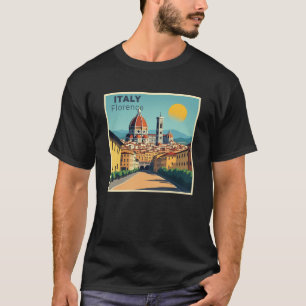 Camiseta Um Cartaz de Viagem Clássico Nostálgico – Florença