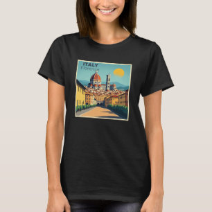 Camiseta Um Cartaz de Viagem Clássico Nostálgico – Florença