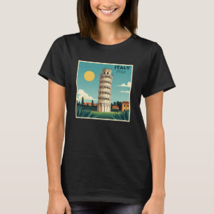 Camiseta Um Cartaz de Viagem Clássico Nostálgico – Pisa Itá