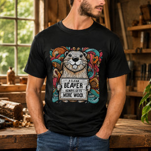 Camiseta Um Castor Limpo Sempre Consegue Mais Madeira