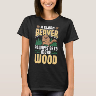 Camiseta Um castor limpo sempre fica mais humorado