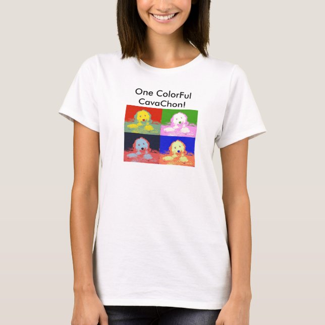 Camiseta Um CavaChon colorido! (Frente)