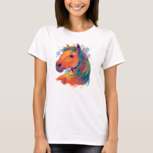 Camiseta Um Cavalo Colorido
