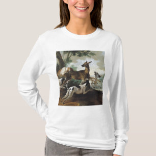 Camiseta Um cervo perseguido por cães, 1725