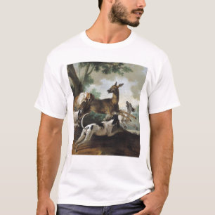 Camiseta Um cervo perseguido por cães, 1725