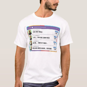 Camiseta Um chefe idiota disparando pessoas por engano