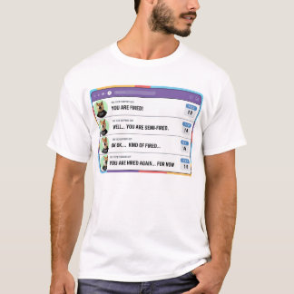 Camiseta Um chefe idiota disparando pessoas por engano