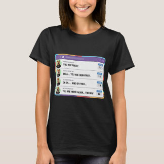 Camiseta Um chefe idiota disparando pessoas por engano